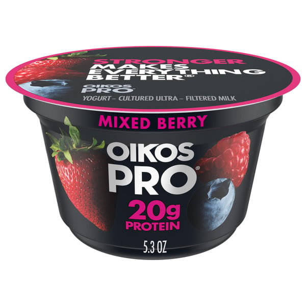 Yogurt Oikos Mixed Berry Yogurt Cultured Ultra-Filtered Milk Product hero