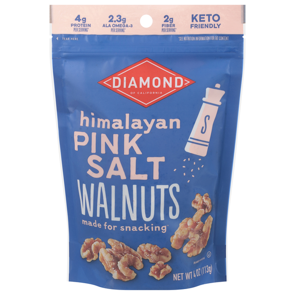 Nuts, Seeds & Dried Fruit Diamond Walnuts, Himalayan Pink Salt hero