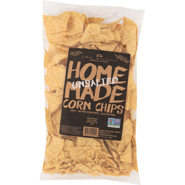 Chips & Pretzels Sabor Mexicano Homemade Corn Chips Unsalted hero