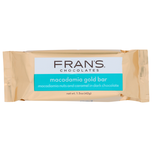 Candy & Chocolate Fran's Chocolates Bar Chocolate Macadamia Gold hero