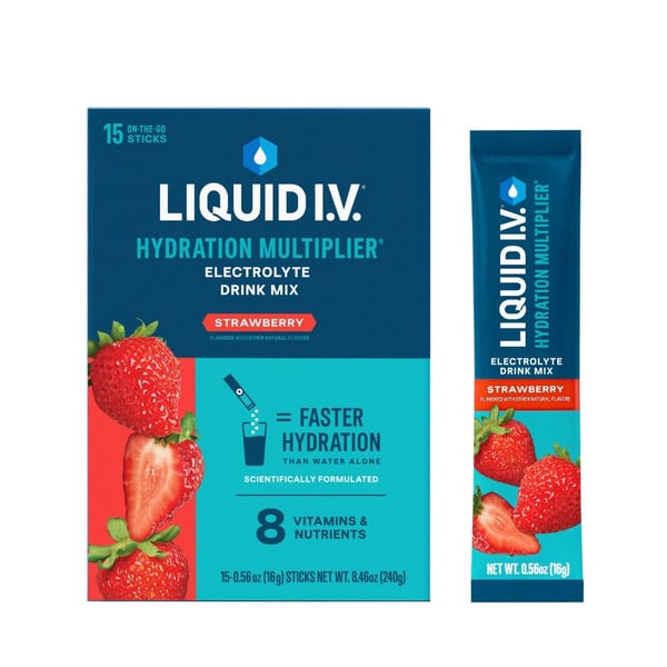 Cocoa & Drink Mixes Liquid I.V. Electrolyte Drink Mix, Strawberry hero