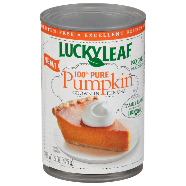 Doughs, Gelatins & Bake Mixes Lucky Leaf 100% Pure Pumpkin hero