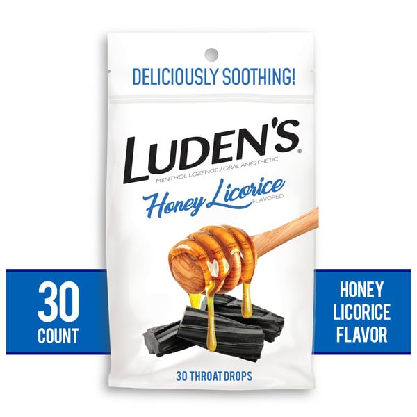 Cold, Flu & Allergy Luden's Soothing Throat Drops  Honey Licorice hero