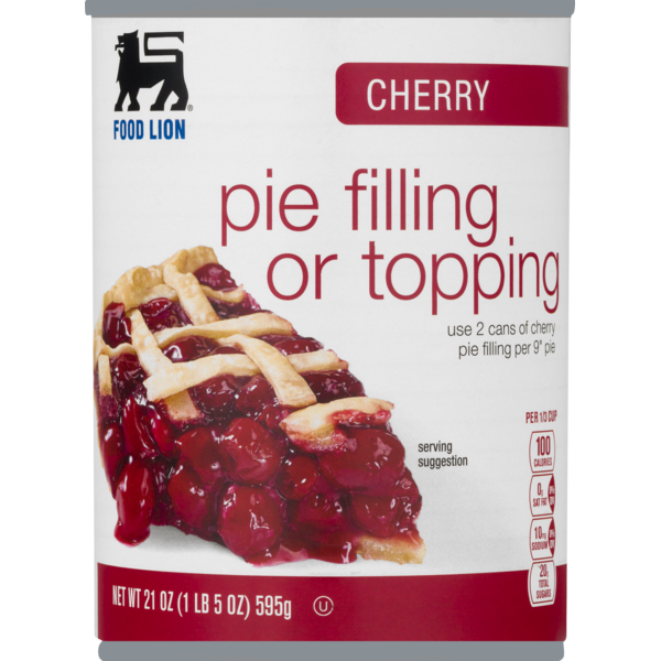 Baking Ingredients Food Lion Pie Filling or Topping, Cherry, Can hero