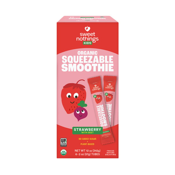 Prepared Soups & Salads Sweet Nothings Strawberry with Beet, Squeezable Smoothie hero