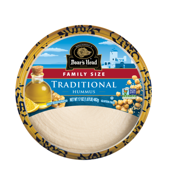 Fresh Dips & Tapenades Boar's Head Family Size Traditional Hummus hero