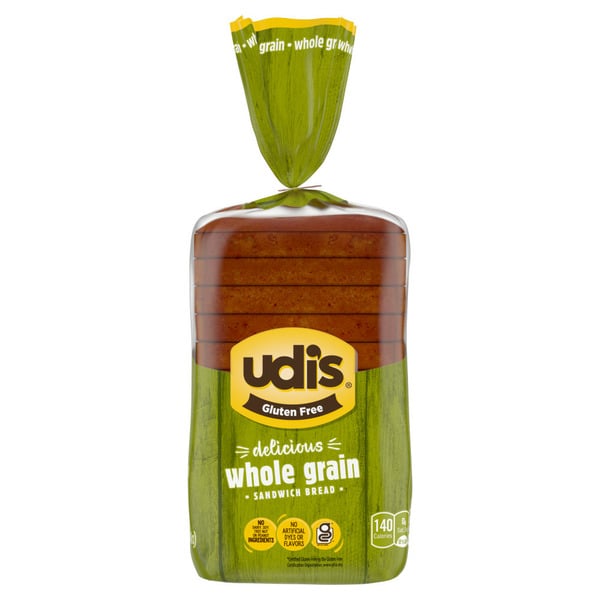 Frozen Breads & Doughs Udi's Gluten Free Frozen Delicious Multigrain Sandwich Bread hero