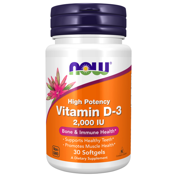 Vitamins & Supplements NOW Vitamin D 3 2000 IU hero