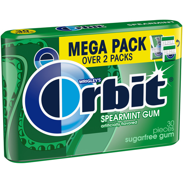 Mint & Gum Orbit Gum Spearmint Sugar Free Chewing Gum Mega Pack Piece hero