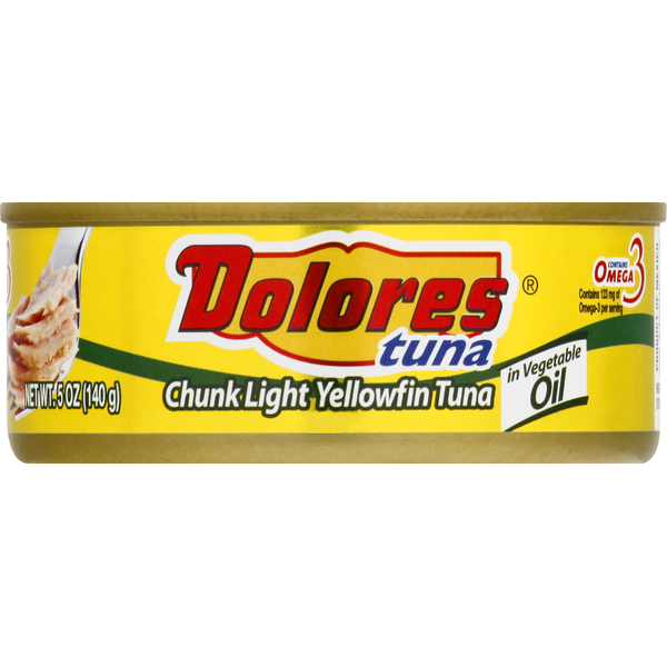 Dolores Yellowfin Tuna, Chunk Light, In Vegetable Oil hero