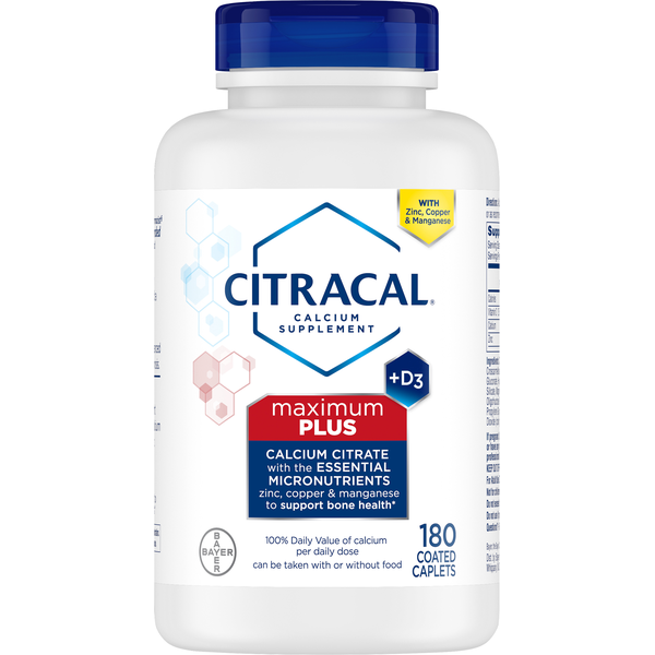 Vitamins & Supplements Citracal Calcium Citrate, +D3, Coated Caplets hero