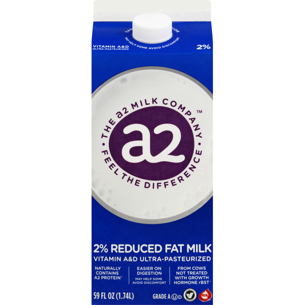 Milk a2 Milk 2% Reduced Fat Milk hero