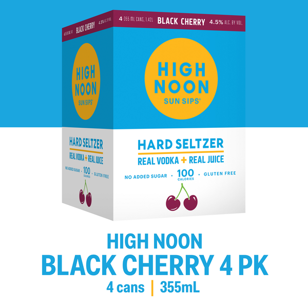 Spirits High Noon Black Cherry Vodka Hard Seltzer hero