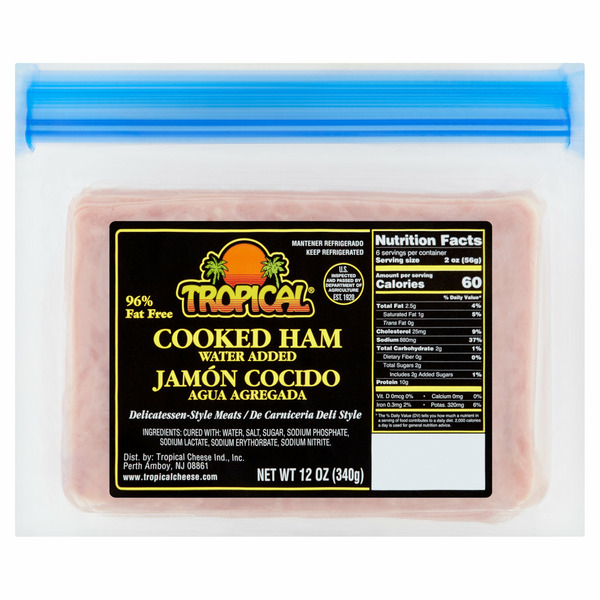 Cold Cuts Tropical 96% Fat Free Cooked Ham hero