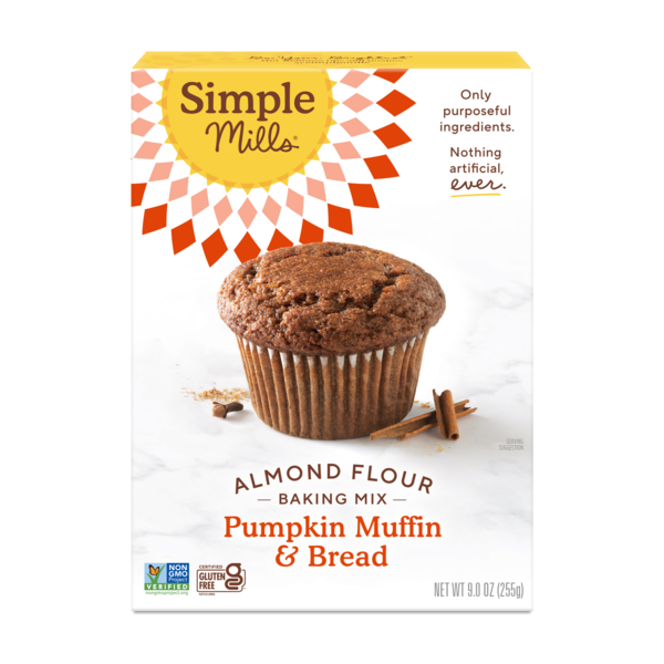 Doughs, Gelatins & Bake Mixes Simple Mills  Almond Flour Pumpkin Muffin & Bread Baking Mix hero