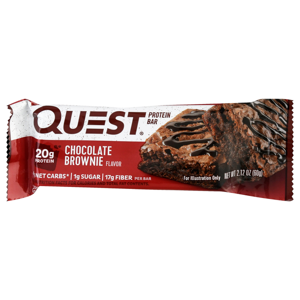 Protein & Nutritional Bars Quest Protein Bar, Chocolate Brownie Single hero