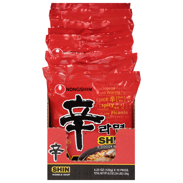 Nongshim Noodle Soup, Gourmet Spicy, Shin hero