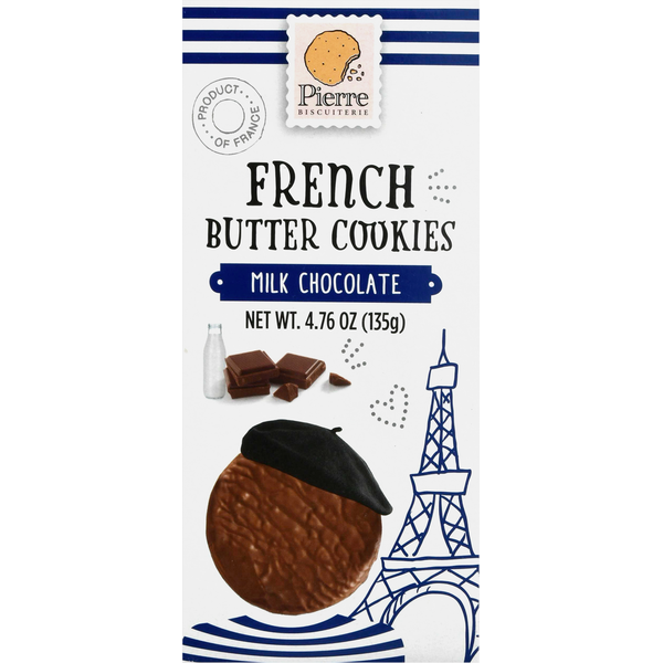 Cookies & Cakes Pierre Biscuiterie French Butter Cookies, Milk Chocolate hero