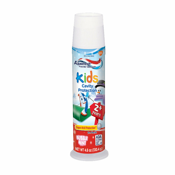 Oral Hygiene Aquafresh Kids Bubble Mint Pump Fluoride Toothpaste hero