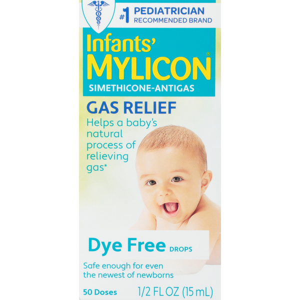 Baby First Aid & Vitamins Mylicon Infants' Gas Relief Drops, Dye Free Formula hero