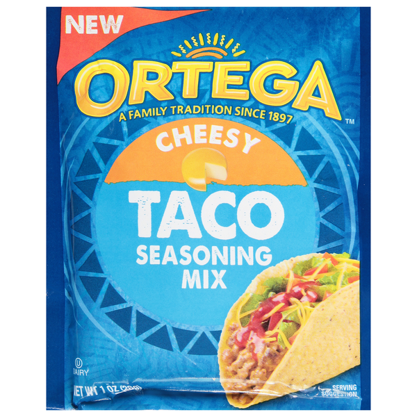 Spices & Seasonings Ortega Cheesy Taco Seasoning Mix hero