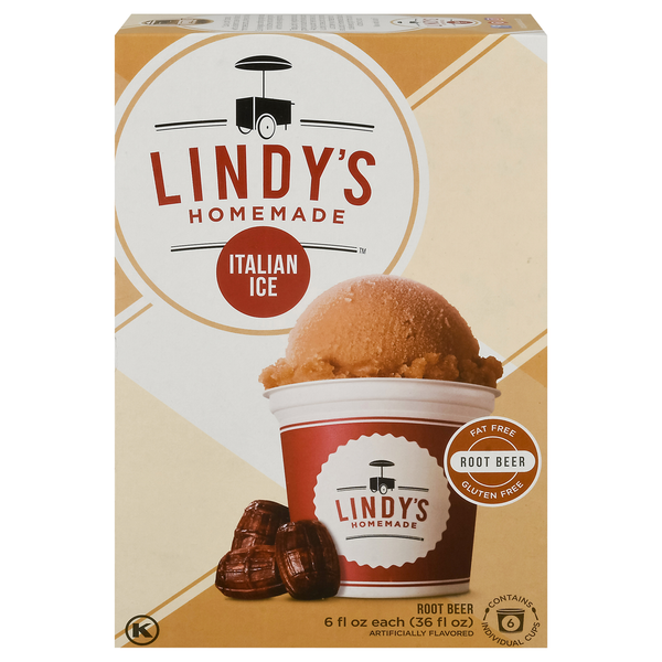 Ice Cream & Toppings Lindy's Homemade Italian Ice, Root Beer hero