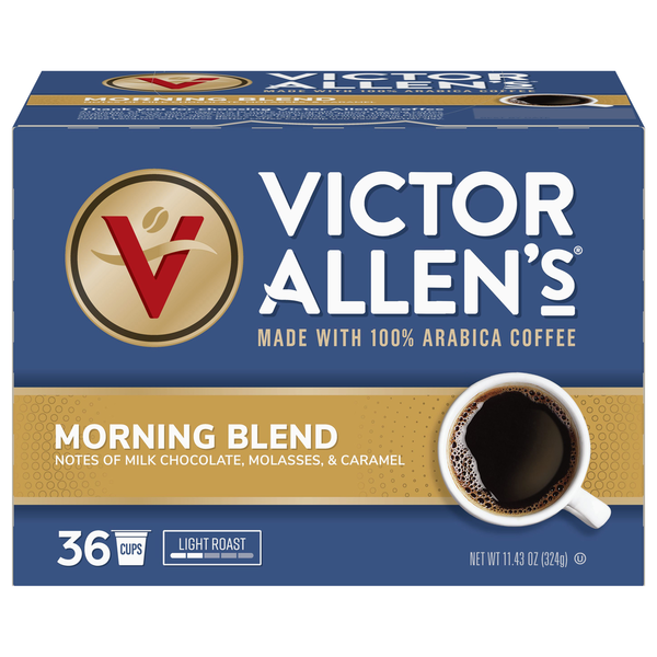 Coffee Victor Allen's Coffee, Light Roast, Morning Blend, Cups hero