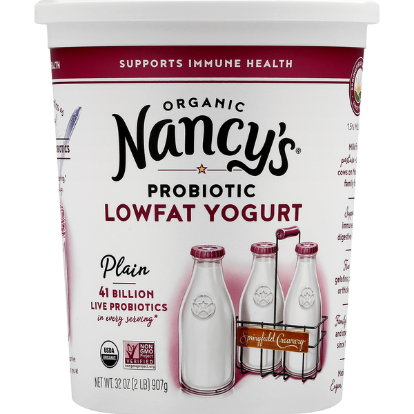 Yogurt Nancy's Yogurt, Lowfat, Organic, Probiotic, Plain hero