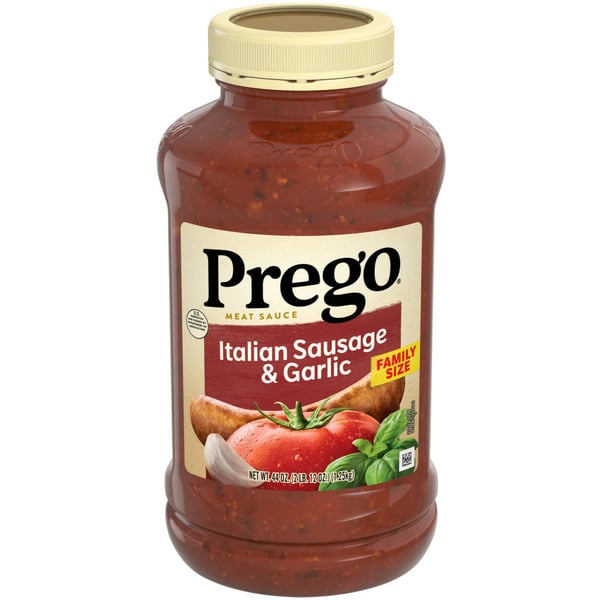 Pasta Sauce Prego Italian Sausage and Garlic Meat Sauce hero