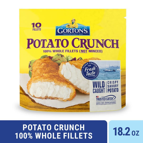 Frozen Meat & Seafood Gorton's Potato Crunch Breaded Fillets hero