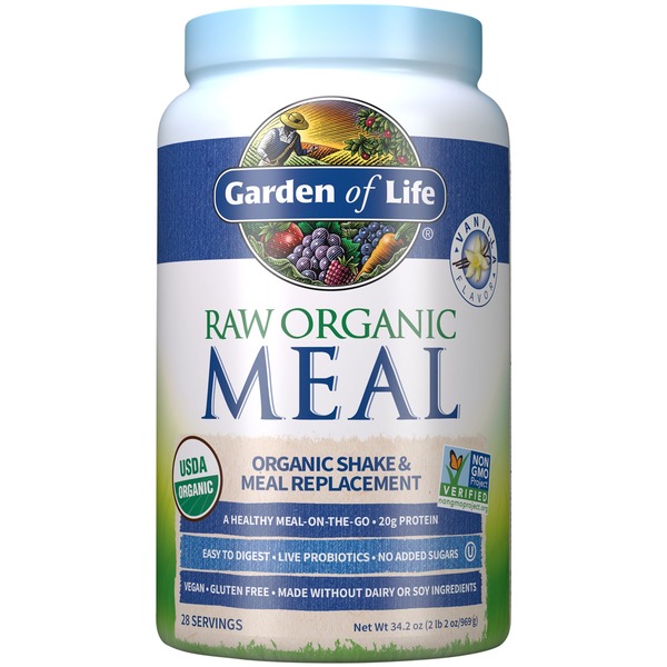 Plant Based Protein Garden of Life Shake & Meal Replacement, Real Raw Vanilla hero