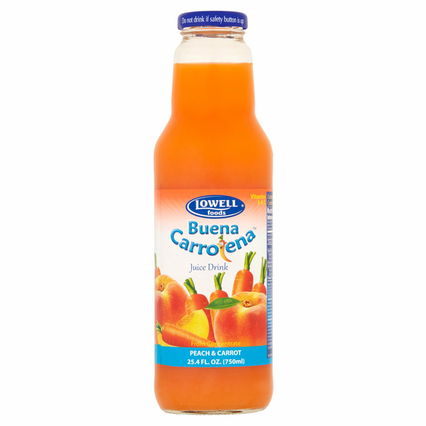 Latino Foods Lowell Buena Carrotena Peach & Carrot Juice Drink hero