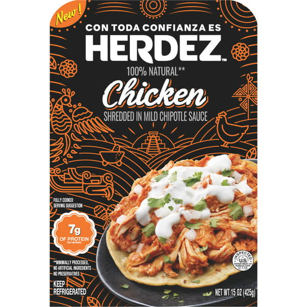 Condiments Herdez Fully Cooked Entree Shredded Chicken hero