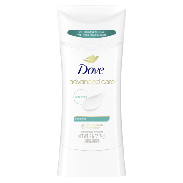 Deodorants Dove Antiperspirant Deodorant Stick Sensitive, hero