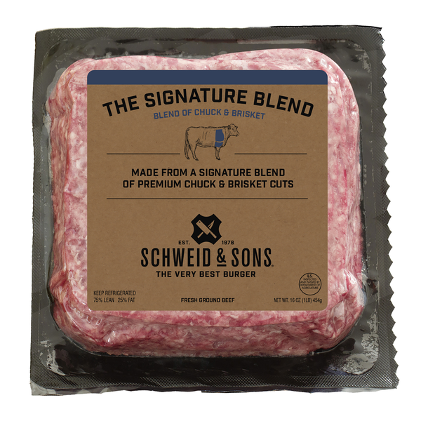 Schweid & Sons Retail Fresh The Signature Blend Brick 1 lb 75/25 hero