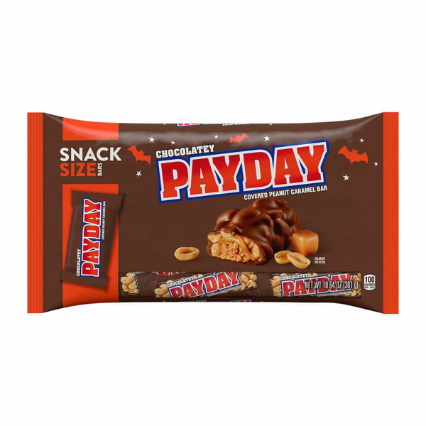 Candy & Chocolate PAYDAY Chocolatey Peanut Caramel Snack Size Halloween Candy hero