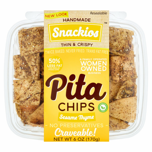 Chips & Pretzels Snackios Sesame Thyme Pita Chips hero