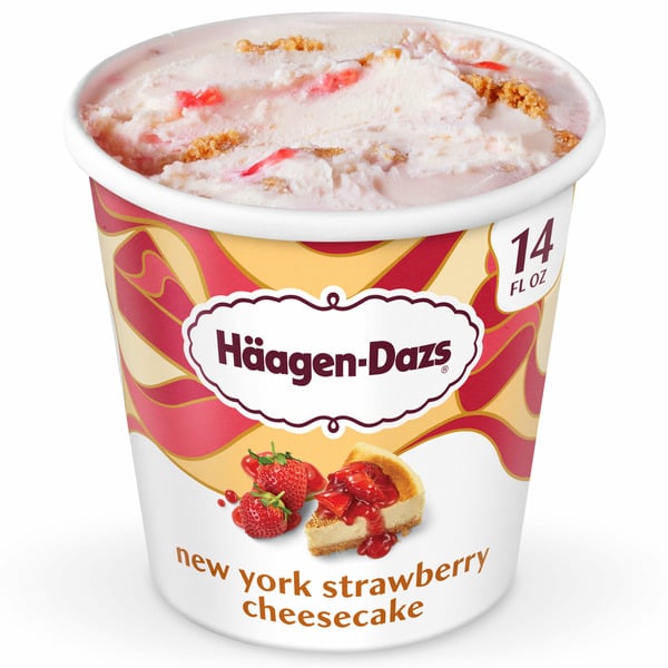 Ice Cream & Ice Haagen-Dazs New York Strawberry Cheesecake Ice Cream hero