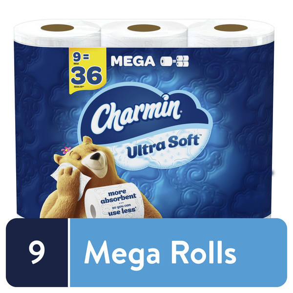 Paper Goods Charmin Ultra Soft Toilet Paper Mega Rolls hero