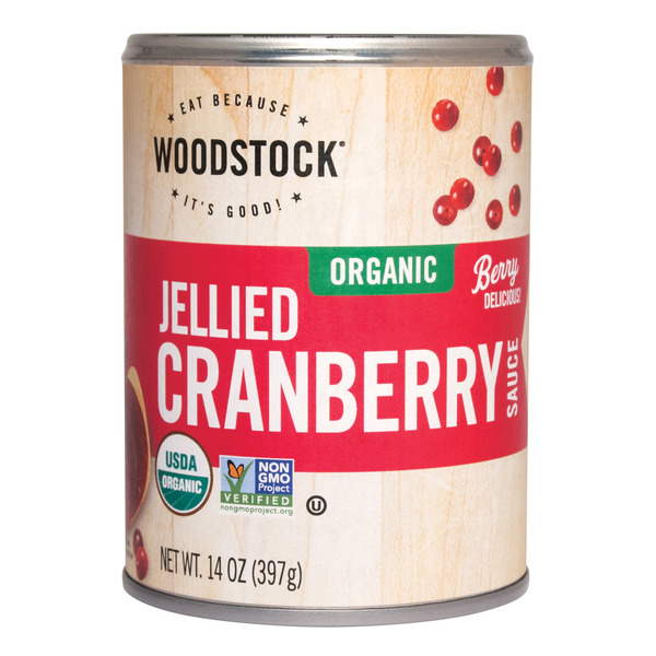 Canned Fruit & Applesauce WOODSTOCK Organic Jellied Cranberry Sauce hero