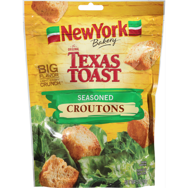 Salad Dressing, Oils & Vinegars New York Style Croutons, Seasoned, Texas Toast hero