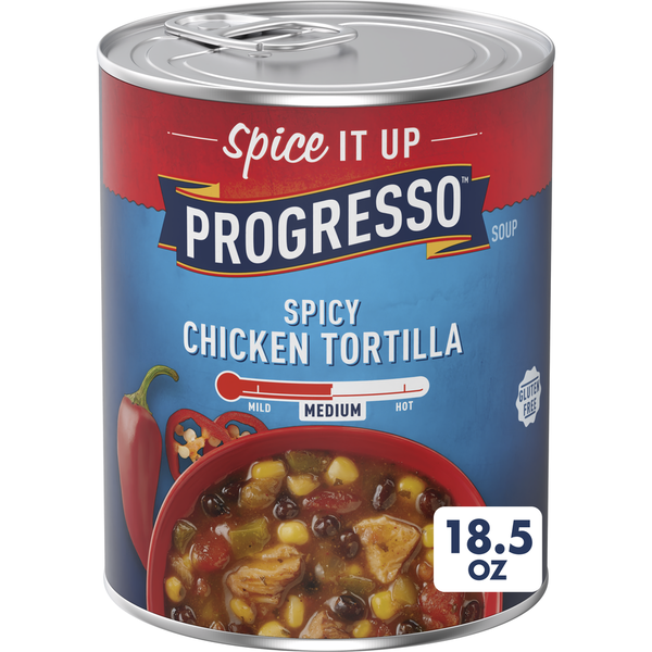 Prepared Soups & Salads Progresso Spicy Chicken Tortilla Gluten Free Canned Soup hero