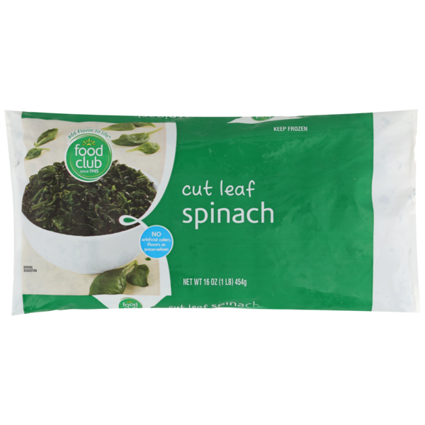 Frozen Produce Food Club Cut Leaf Spinach hero