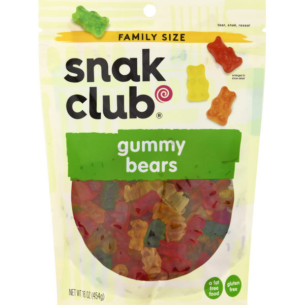 Candy & Chocolate Snak Club Gummy Bears, Family Size hero