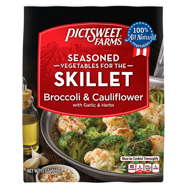 Frozen Vegan & Vegetarian Pictsweet Farms Broccoli & Cauliflower, Seasoned hero