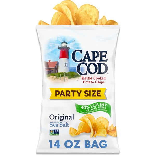 Chips & Pretzels Cape Cod Less Fat Original Kettle Cooked Potato Chips hero