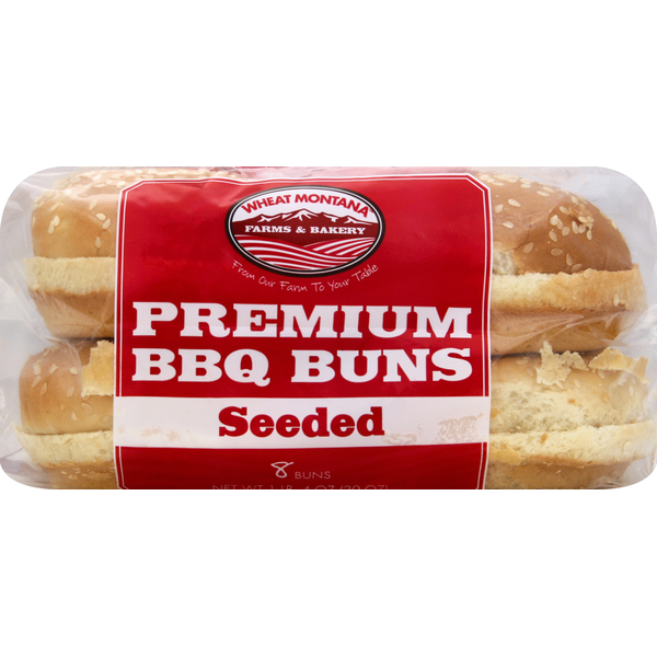 Buns & Rolls Wheat Montana BBQ Buns, Premium, Seeded hero