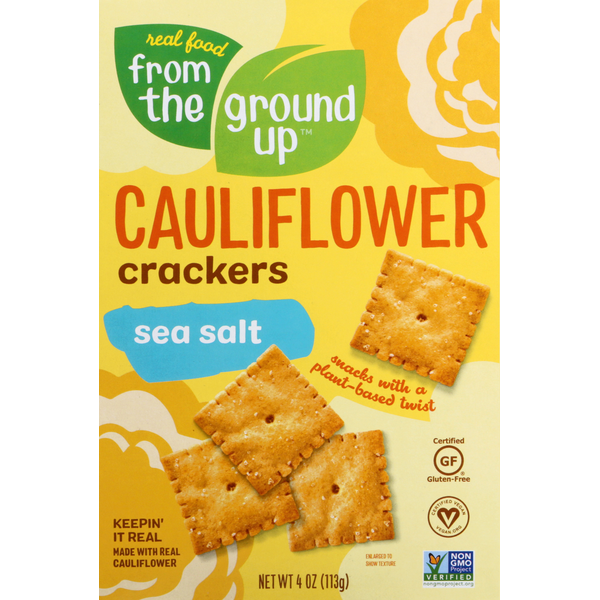 Crackers From the Ground Up Cauliflower Crackers, Sea Salt hero