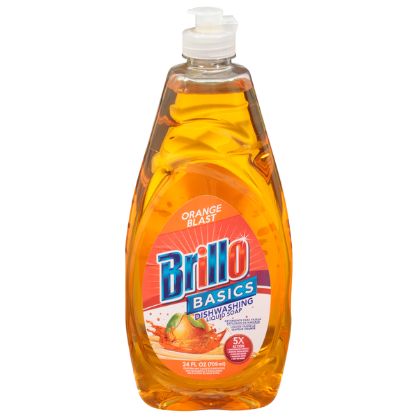 Dish Detergents Brillo Liquid Soap, Dishwashing, Orange Blast hero