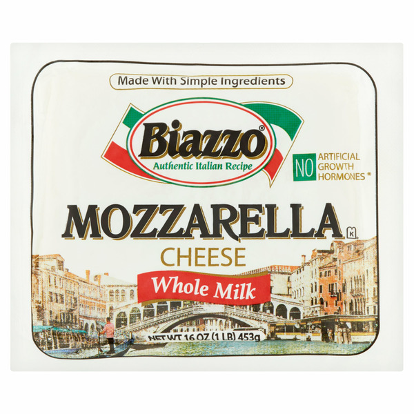 Packaged Cheese Biazzo Whole Milk Mozzarella Cheese hero